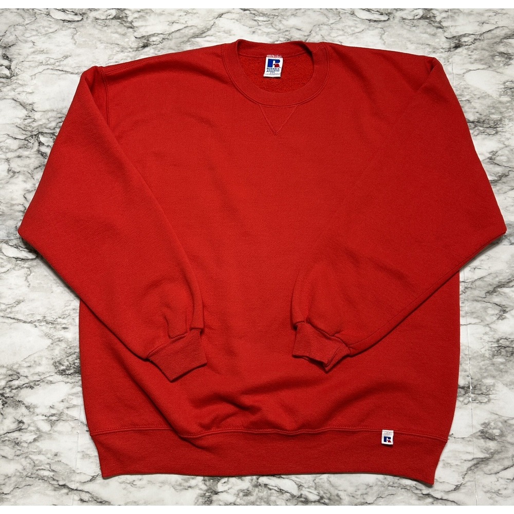 Vintage Made In USA Russell Athletic Pullover Fleece Crewneck‎ Sweatshirt Sz 2XL